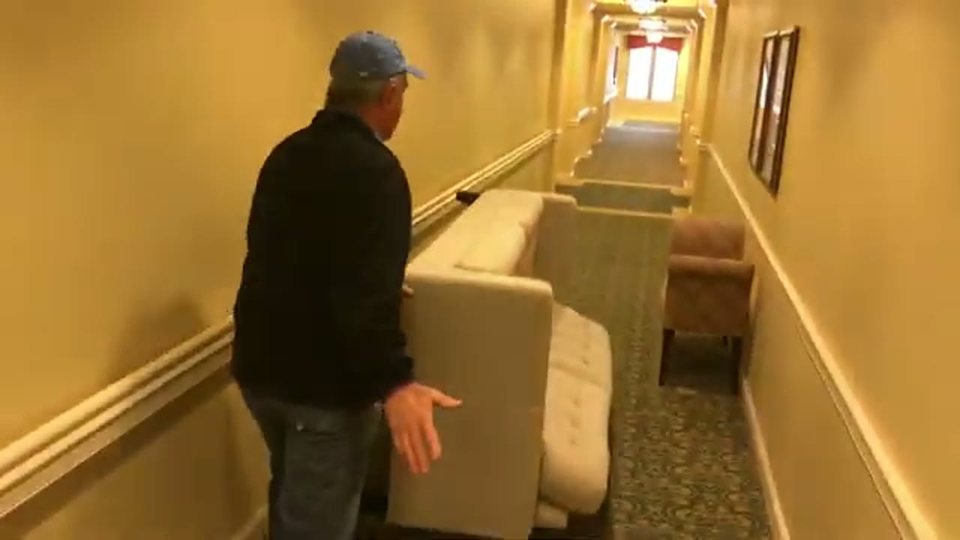 A and D crew handling a piece on a Cincinnati job